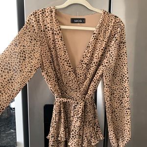Fabrik size small leopard print dress